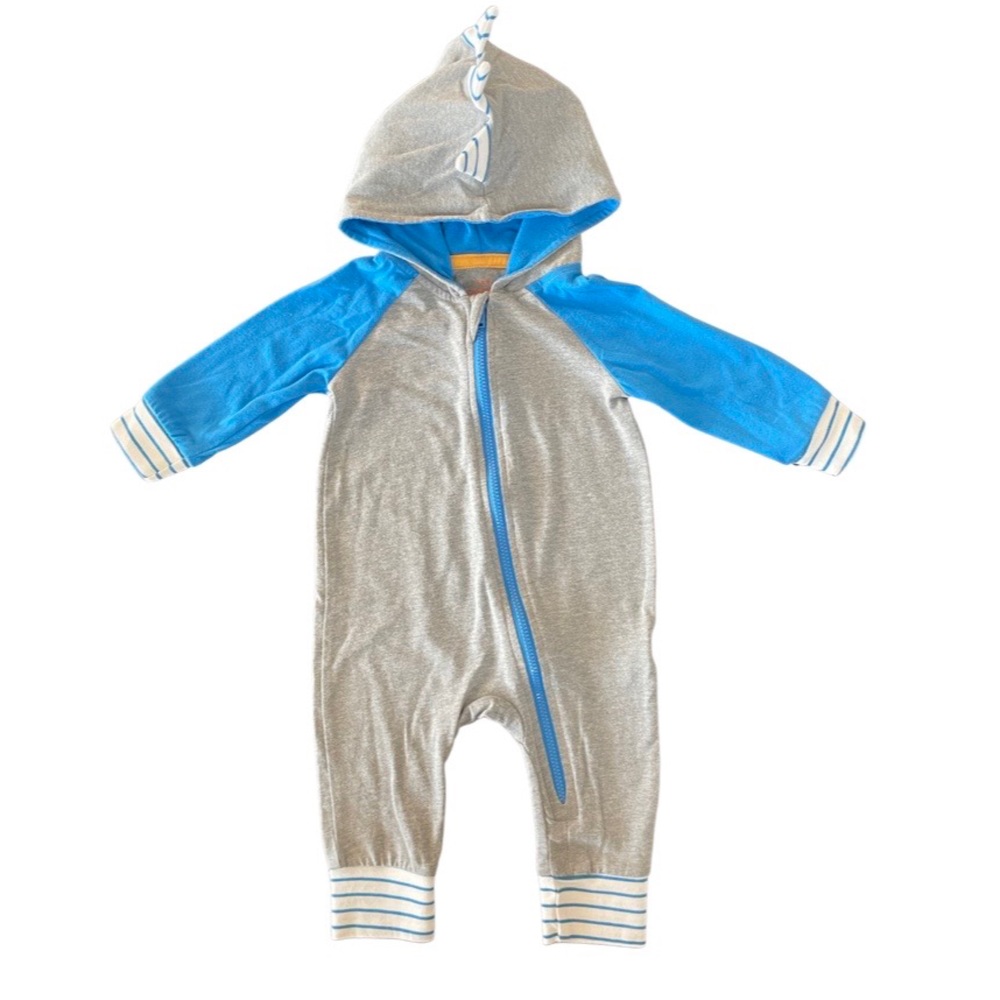 Cat & Jack One Piece, 3-6 Months, Gray/Blue, Zipper
